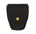 Single Chained Handcuff Case LEOTAC™ for police and security officers and law enforcement, Basketweave finish with brass snap. Lightweight.