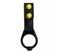 Side Handle Baton Holder with Wide Tooth Ring LEOTAC™ for police and security officers, basketweave finish with brass snap. Lightweight.