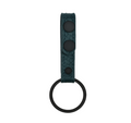 Straight Baton Ring Holder LEOTAC™ for police, law enforcement and security officers, Basketweave finish with black snap and black ring. Lightweight.