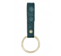Straight Baton Ring Holder LEOTAC™ for police, law enforcement and security officers, Basketweave finish with black snap and nickel ring. Lightweight.