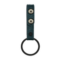 Straight Baton Ring Holder LEOTAC™ for police, law enforcement and security officers, Basketweave finish with nickel snap and black ring. Lightweight.