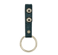 Straight Baton Ring Holder LEOTAC™ for police, law enforcement and security officers, Basketweave finish with nickel snap and nickel ring. Lightweight.